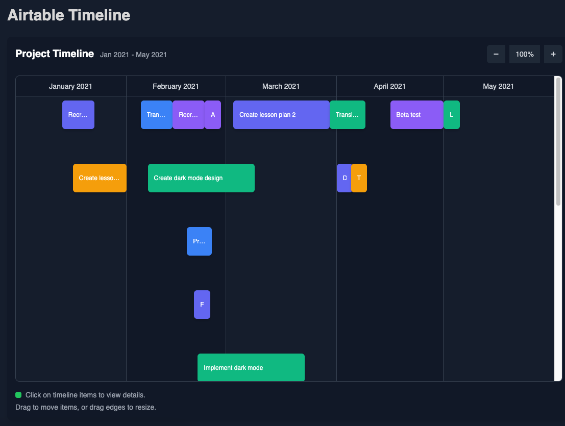 React Timeline